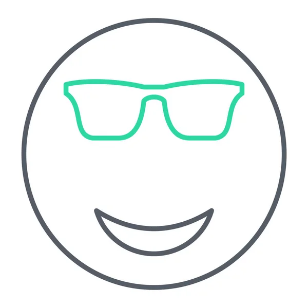 Liniensymbol Für Emoji Vektorillustration — Stockvektor