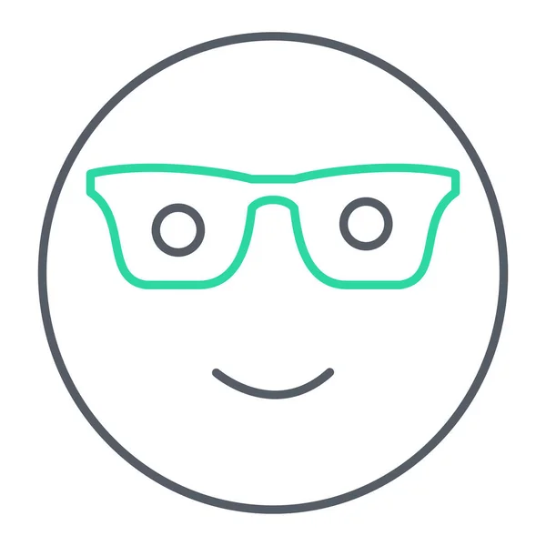 Icona Della Linea Emoji Illustrazione Vettoriale — Vettoriale Stock