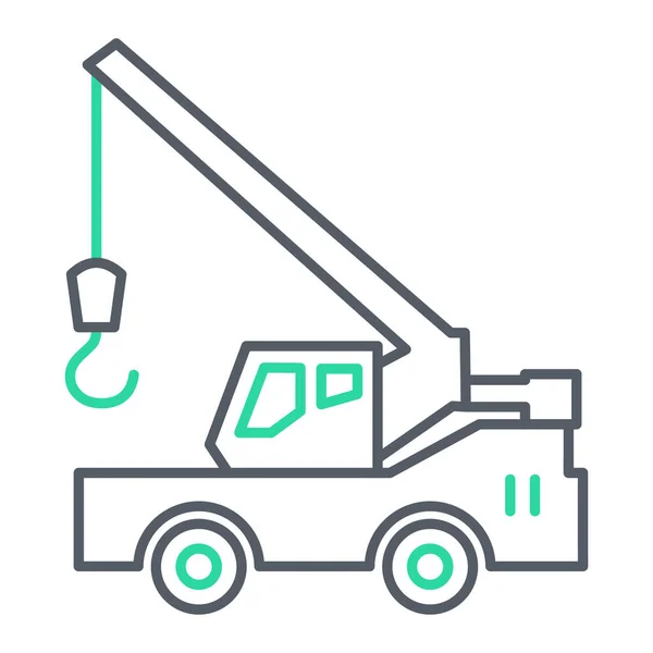 Crane Hook Line Icon Outline Vector Illustration Sign — Vector de stock