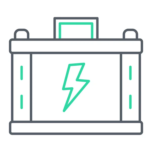 Battery Icon Outline Illustration Electric Car Vector Icons Web — Image vectorielle