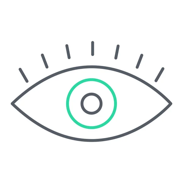 Eye Vector Line Icon — Stock Vector