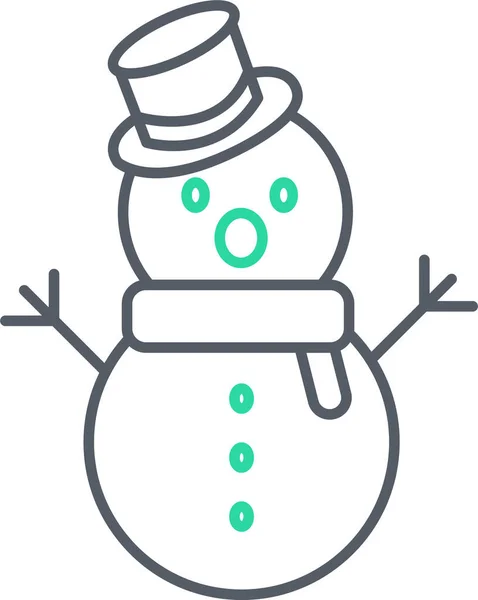 Снеговик Иконка Сайта — стоковый вектор