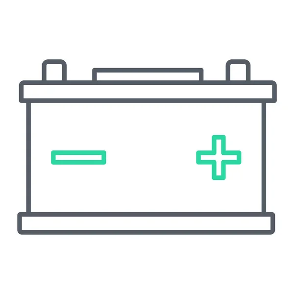 Autobatterie Symbol Umriss Illustration Der Akkumulator Vektor Symbole Für Web — Stockvektor