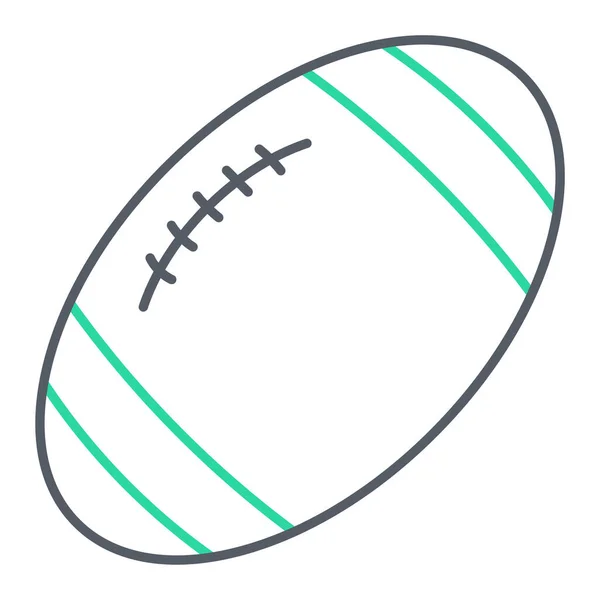 Illustration Eines Rugbyballs — Stockvektor