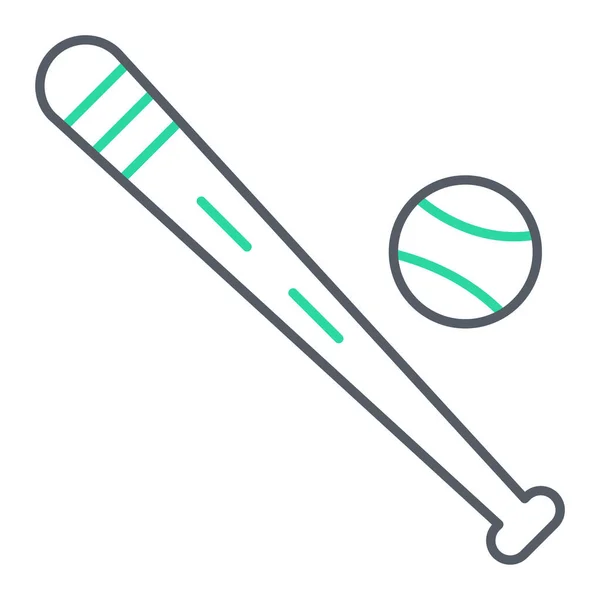 Baseballová Pálka Jednoduchý Design — Stockový vektor