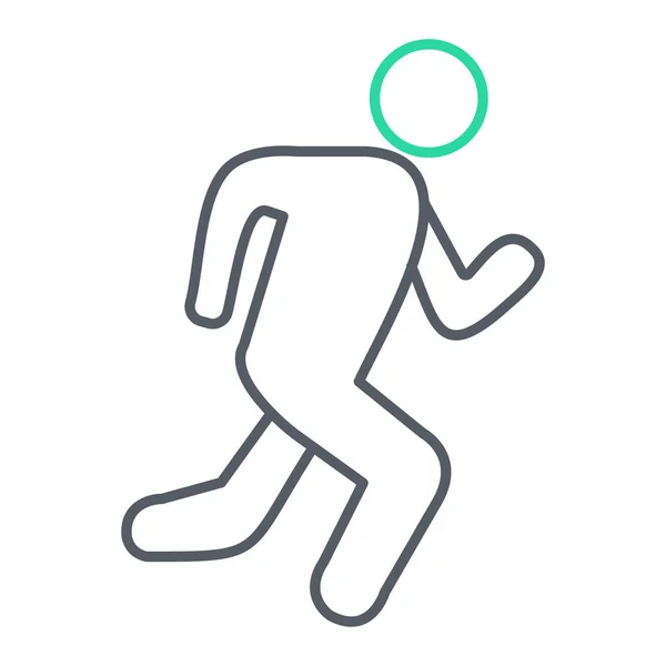 Running Man Ikone Sport Und Fitness Aktivität Thema Isoliertes Design — Stockvektor