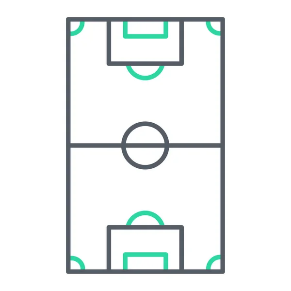 Fußballplatz Ikone Vektorillustration — Stockvektor
