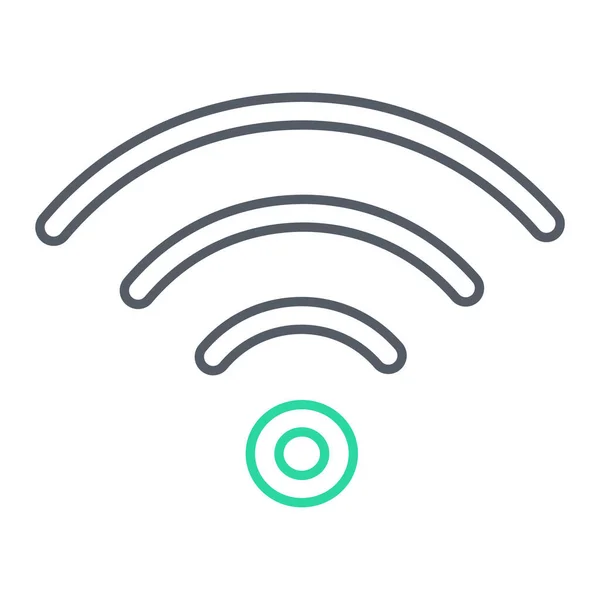 Web Mobil Uygulama Tasarımınız Için Beyaz Arkaplanda Izole Edilmiş Wifi — Stok Vektör