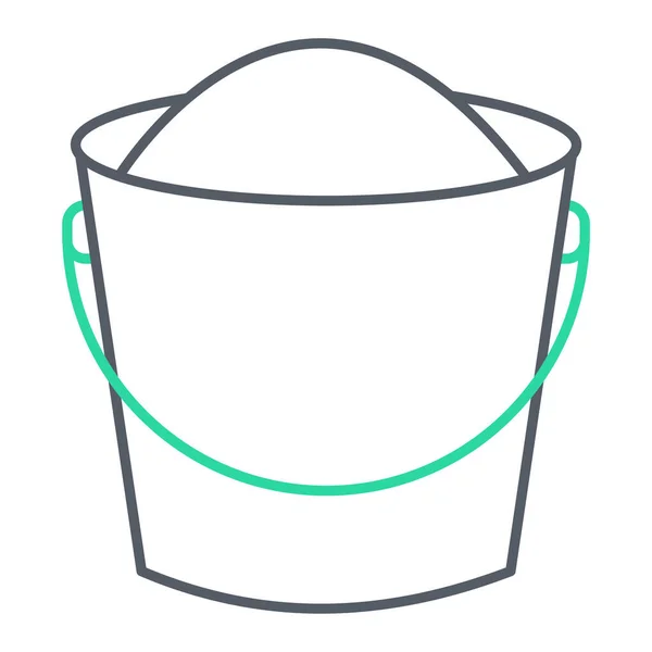 Bucket Icon Simple Illustration Cleaning Equipment Vector Icons Web — Stock Vector