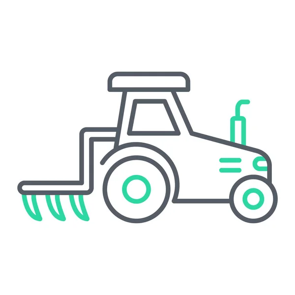 Tractor Line Icon Vector Illustration — Stock Vector