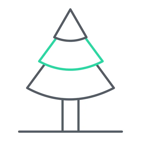 Weihnachtsbaum Ikone Vektor Illustration — Stockvektor