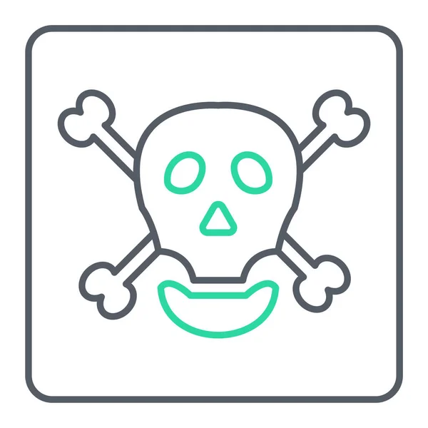 Skull Crossbones Icon Vector Illustration — Stock Vector