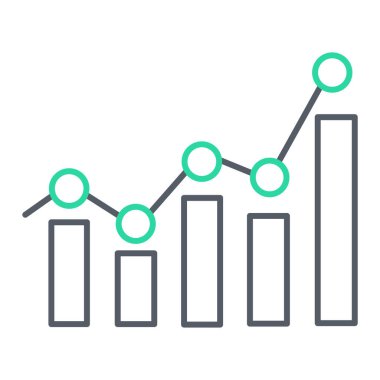 bar çizelgesi simgesi, vektör illüstrasyonu