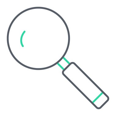 Büyüteç simgesi. ana hatlı büyüteç vektör resimleme sembolü ve web tasarımı.