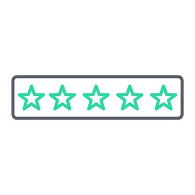 Derecelendirme simgesi. Vektör çizim