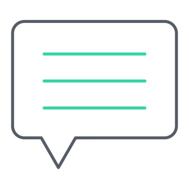 Sohbet balonu simgesi, vektör illüstrasyonu