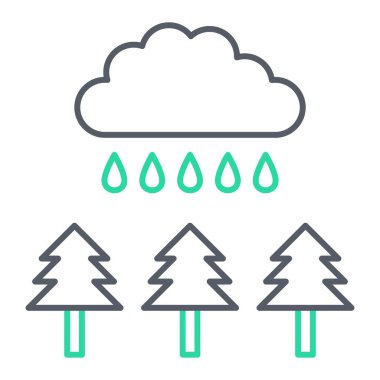 Hava tahmini simgesi. Beyaz arkaplanda izole edilmiş web tasarımı için bulut vektör simgeleri dizisi