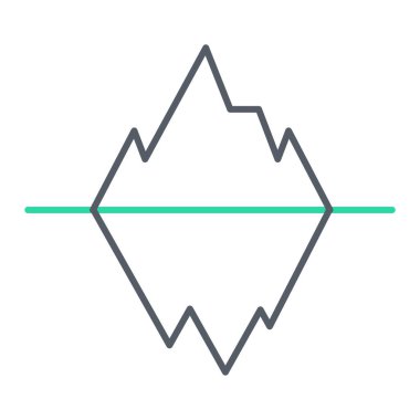 dağ simgesi, vektör illüstrasyonu