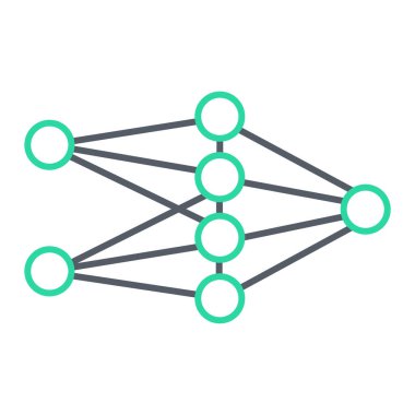 Bir çizgi simgesinin vektör illüstrasyonu 