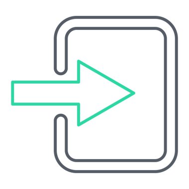 çizgi ok vektör simgesi. stil düz çizim, siyah arkaplan