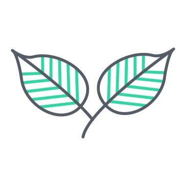 Yaprak ikonu vektör illüstrasyonu