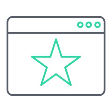 tarayıcı simgesi vektör illüstrasyonu