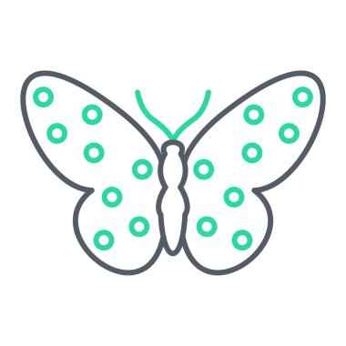 Kelebek simgesi vektör illüstrasyonu