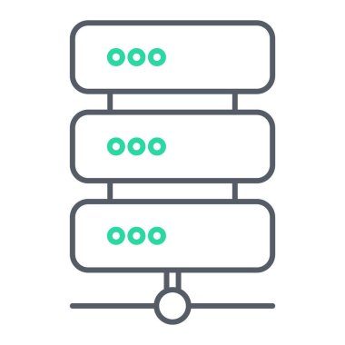 veritabanı. Web simgesi basit illüstrasyon