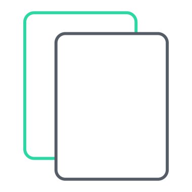 Boş klasör simgesi. Web için kağıt vektör simgelerinin özet çizimi