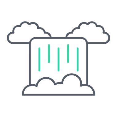 Kirlilik ikonu vektörü. İnce çizgi işareti. İzole edilmiş kontür sembolü gösterimi