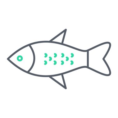 balık simgesi vektör illüstrasyonu