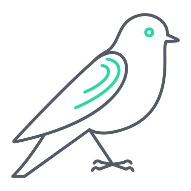 kuş simgesi vektör illüstrasyonu