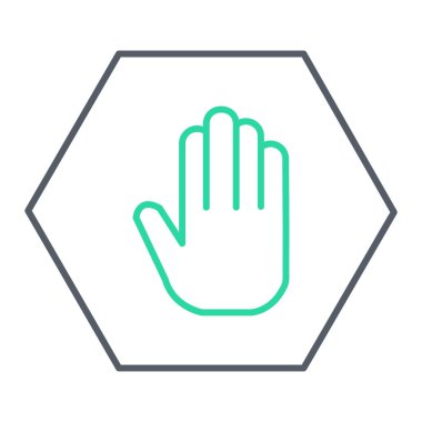 El ikonu. Vektör illüstrasyonu