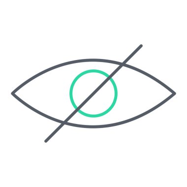  Web ve mobil uygulama tasarımınız için beyaz arkaplanda izole edilmiş bir göz simgesi vektörü yok