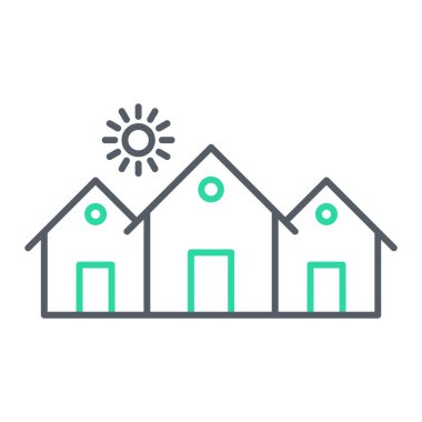 evler ikon vektör illüstrasyonu