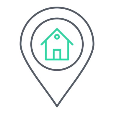 Web ve mobil uygulama tasarımınız için beyaz arkaplanda izole edilmiş konum pin simgesi vektörü, harita işaretleyici logosu kavramı 