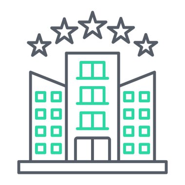 Otel simgesi vektör illüstrasyonu