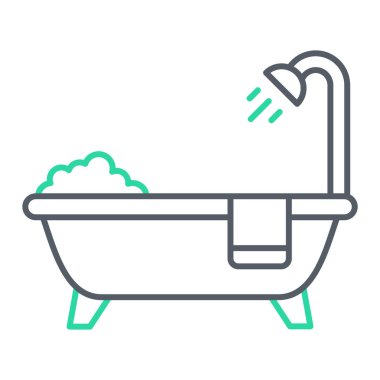 Küvet ikonu vektör illüstrasyonu