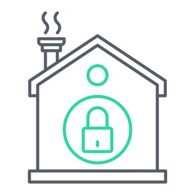 ev güvenliği simgesi vektör illüstrasyonu