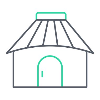 ev vektörü ince çizgi simgesi