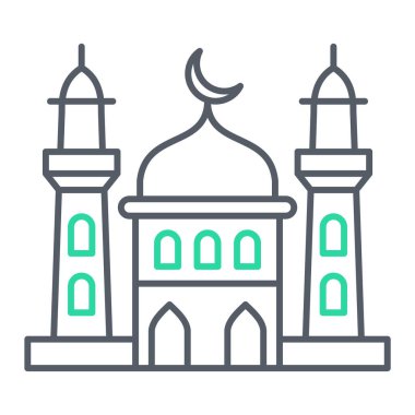 Cami simgesi vektör illüstrasyonu