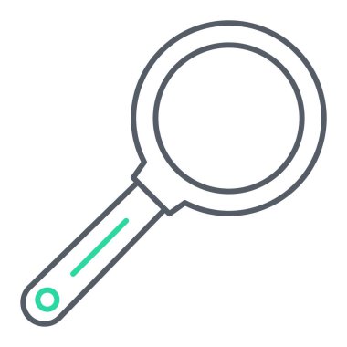 Büyüteç simgesi. İnternet için loupe vektör simgelerinin özet çizimi