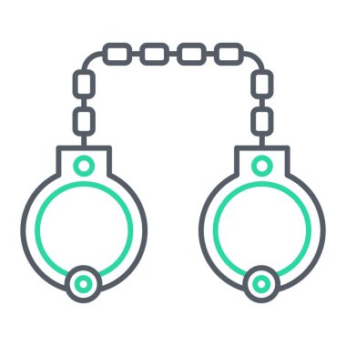 Bir zincir simgesinin vektör illüstrasyonu