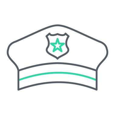 hat simgesi, vektör illüstrasyonu beyaz arkaplanda izole edildi