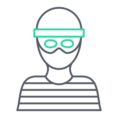 Soyguncu. Web simgesi basit illüstrasyon