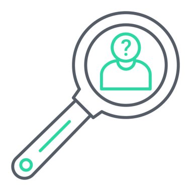 Web ve mobil uygulama tasarımınız için beyaz arkaplanda izole edilmiş arama simgesi vektörü, büyütme cam logosu konsepti