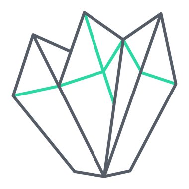 elmas satırı simgesi, vektör çizim