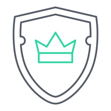 Kalkan simgesi, vektör çizimi. düz tasarım biçimi