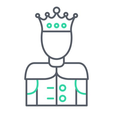 Bir kral simgesinin vektör illüstrasyonu