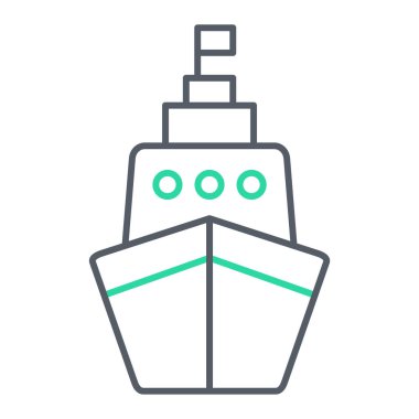 Gemi simgesi vektör illüstrasyonu